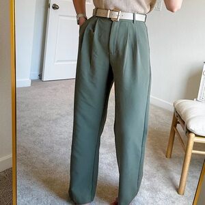 Abercrombie & Fitch sloane tailored green slacks